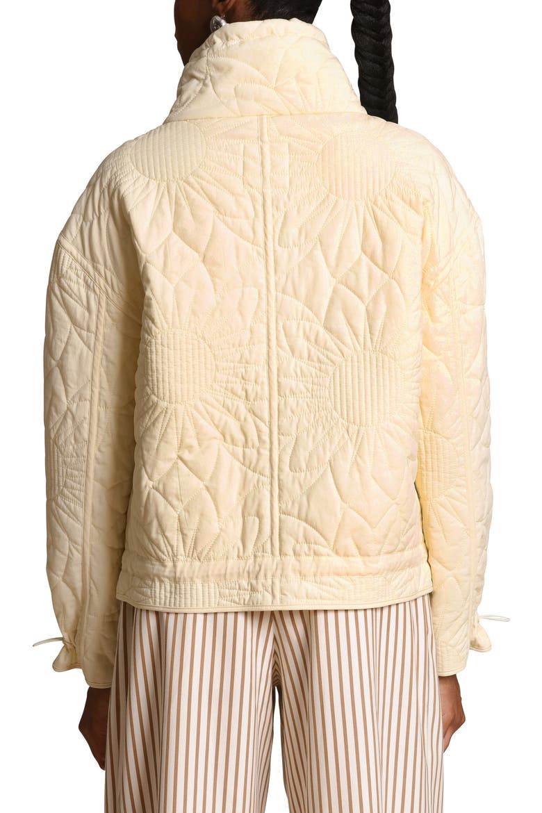Floral Quilted Jacket, Alternate, color, BUTTER