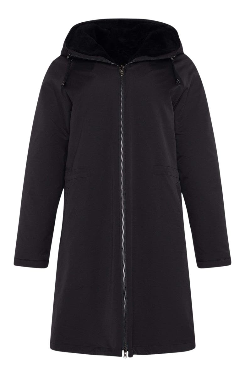 GORSKI Shearling Reversible Parka, Alternate, color, Black/Black