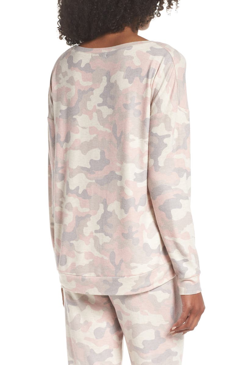 PJ Salvage Camo Pajama Top, Alternate, color, 