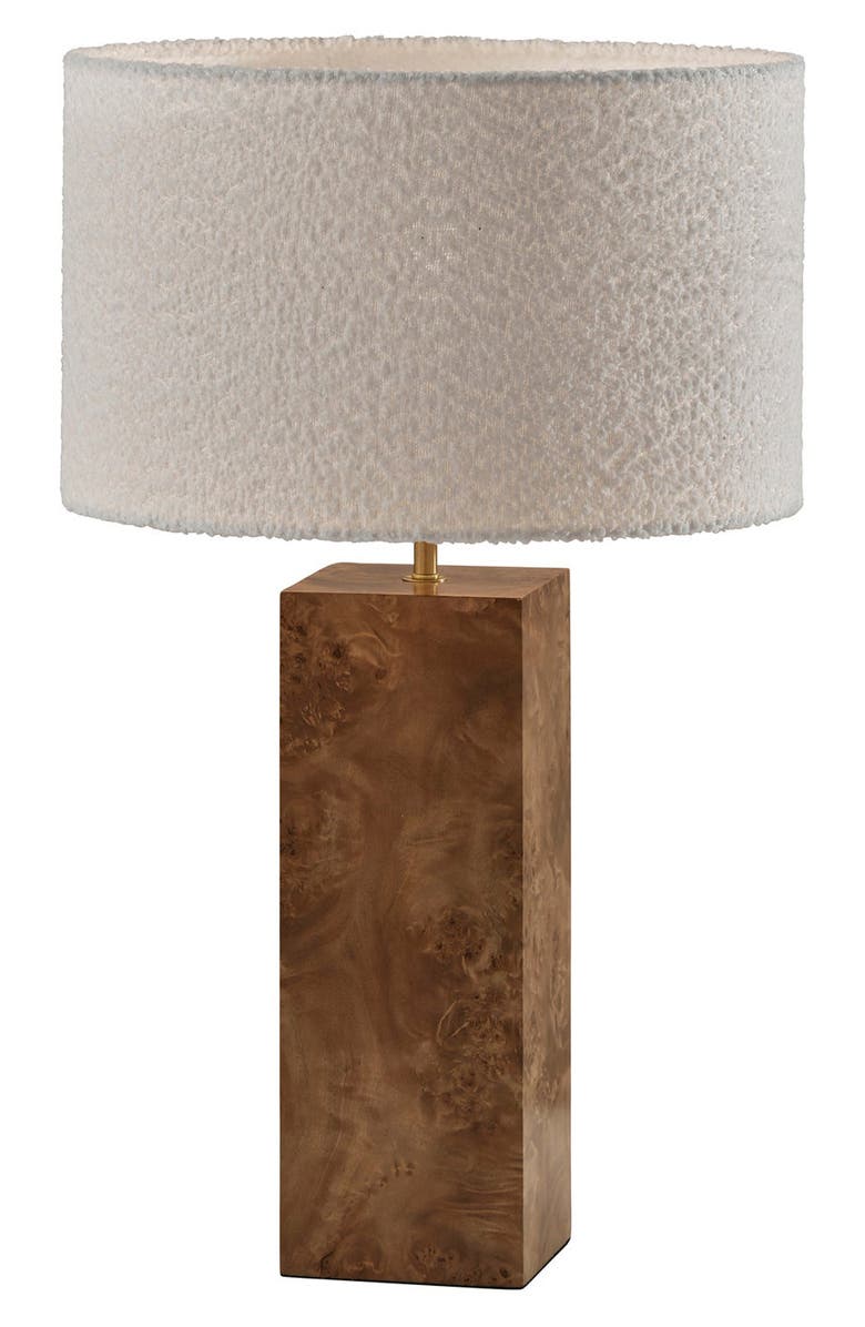 ADESSO LIGHTING Frederick Table Lamp, Main, color, Burled Wood/ Antique Brass