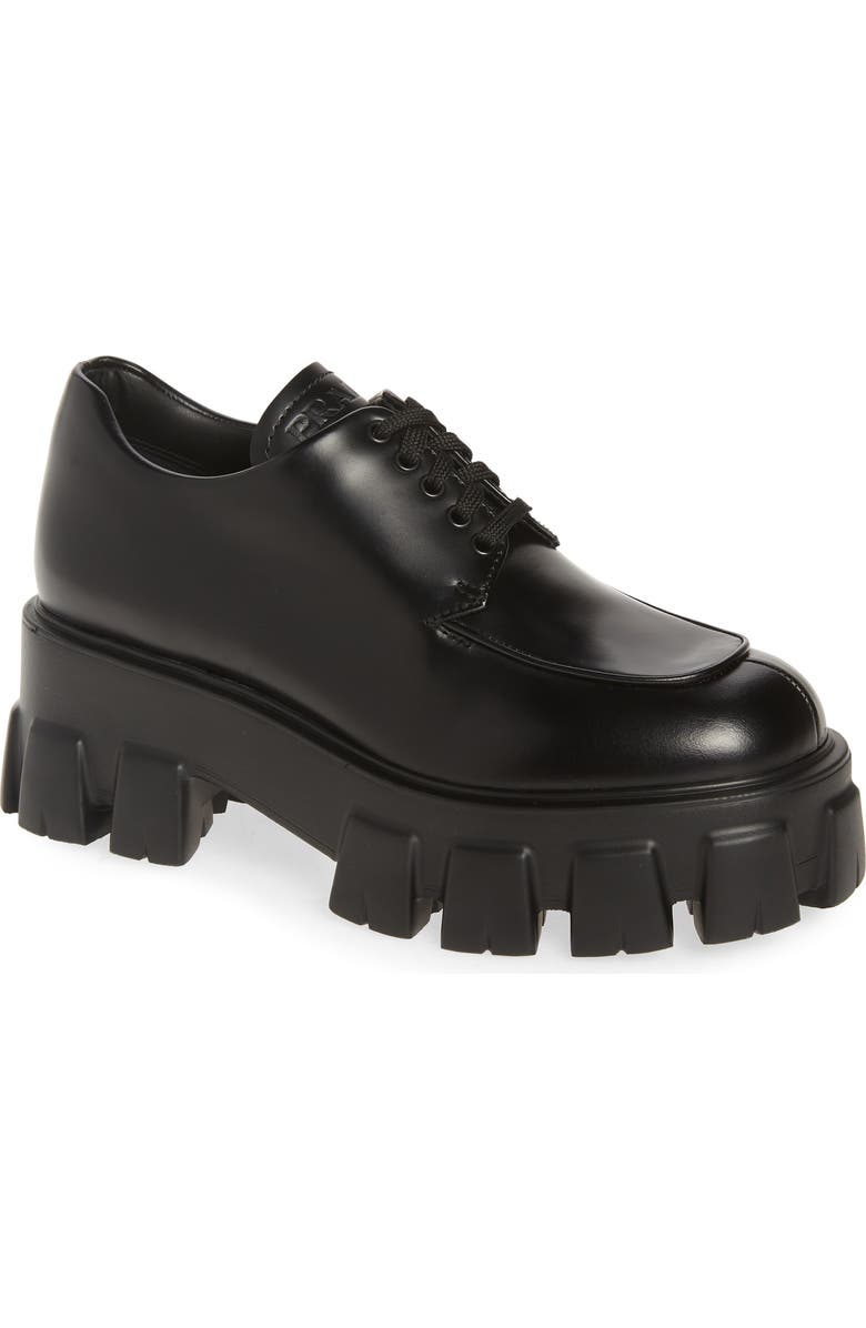 Prada Lug Sole Oxford, Main, color,