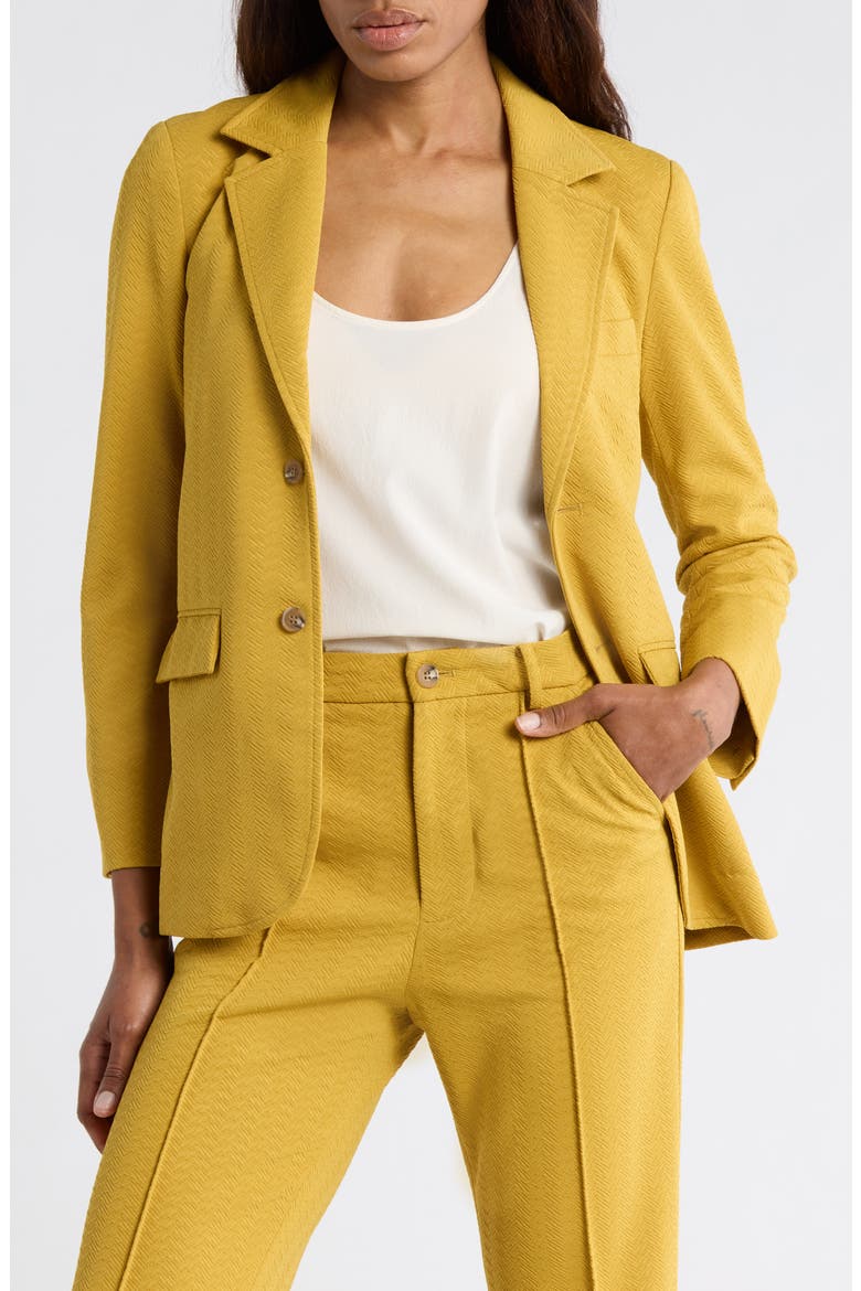 The Geo Jacquard Blazer, Main, color, GOLD LEAF