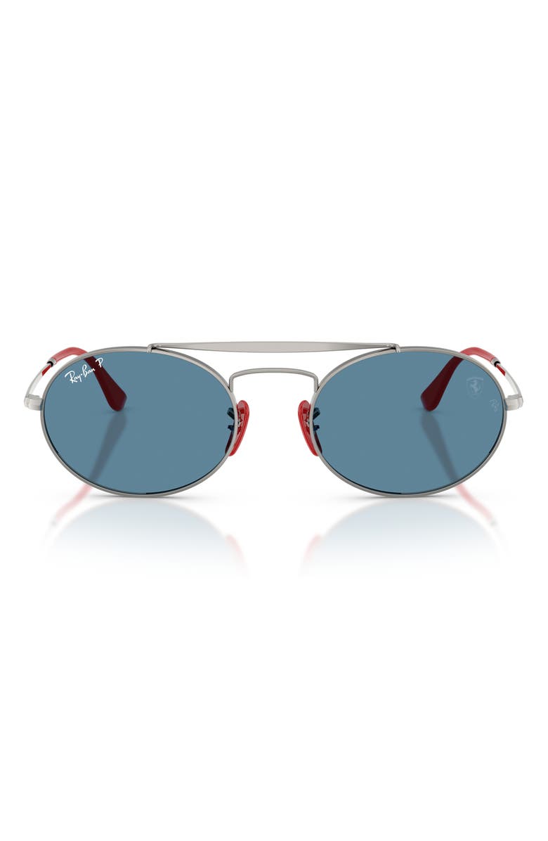 Ray-Ban x Ferrari 54MM Polarized Oval Sunglasses, Main, color,