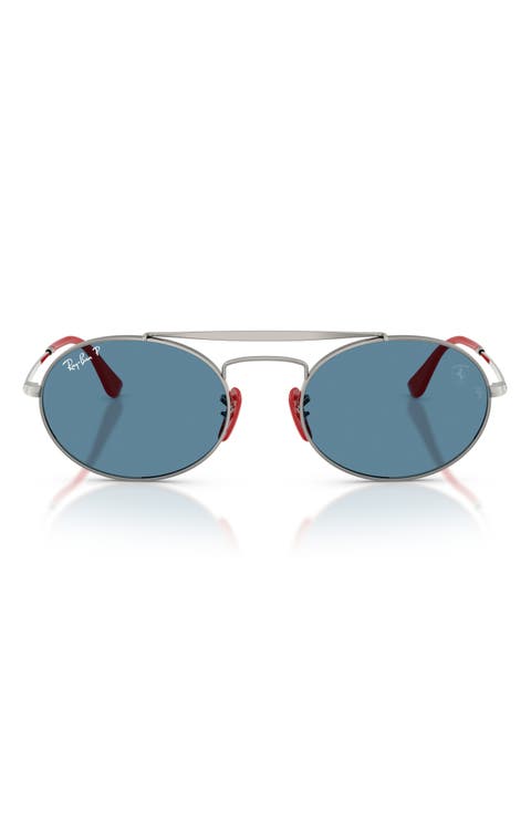 x Ferrari 54MM Polarized Oval Sunglasses