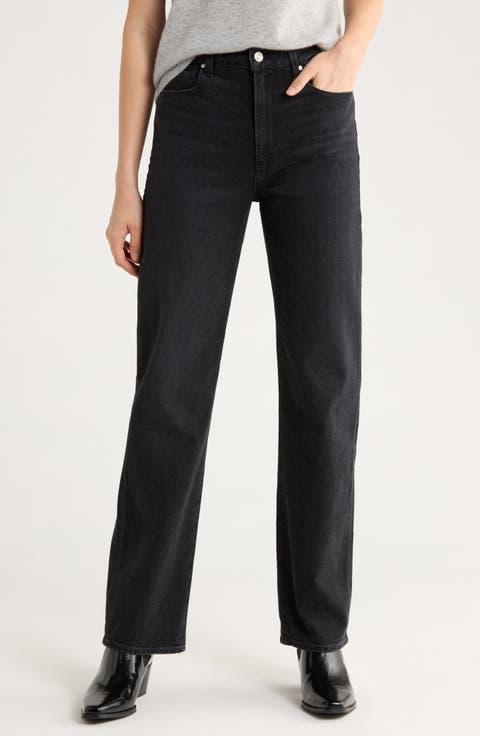 Stevie High Waist Ankle Straight Leg Jeans