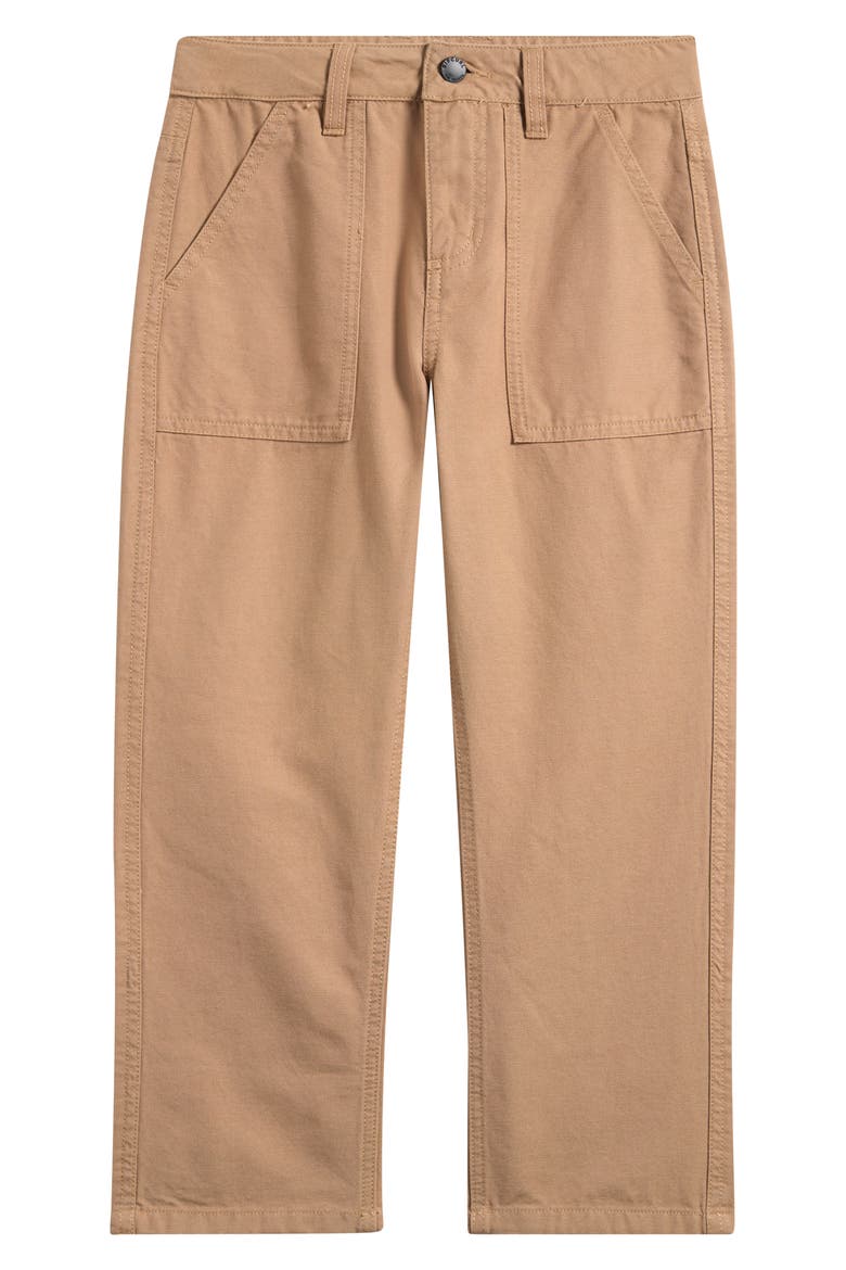 Kids' Hyped Canvas Straight Leg Pants, Main, color, KHAKI SAND
