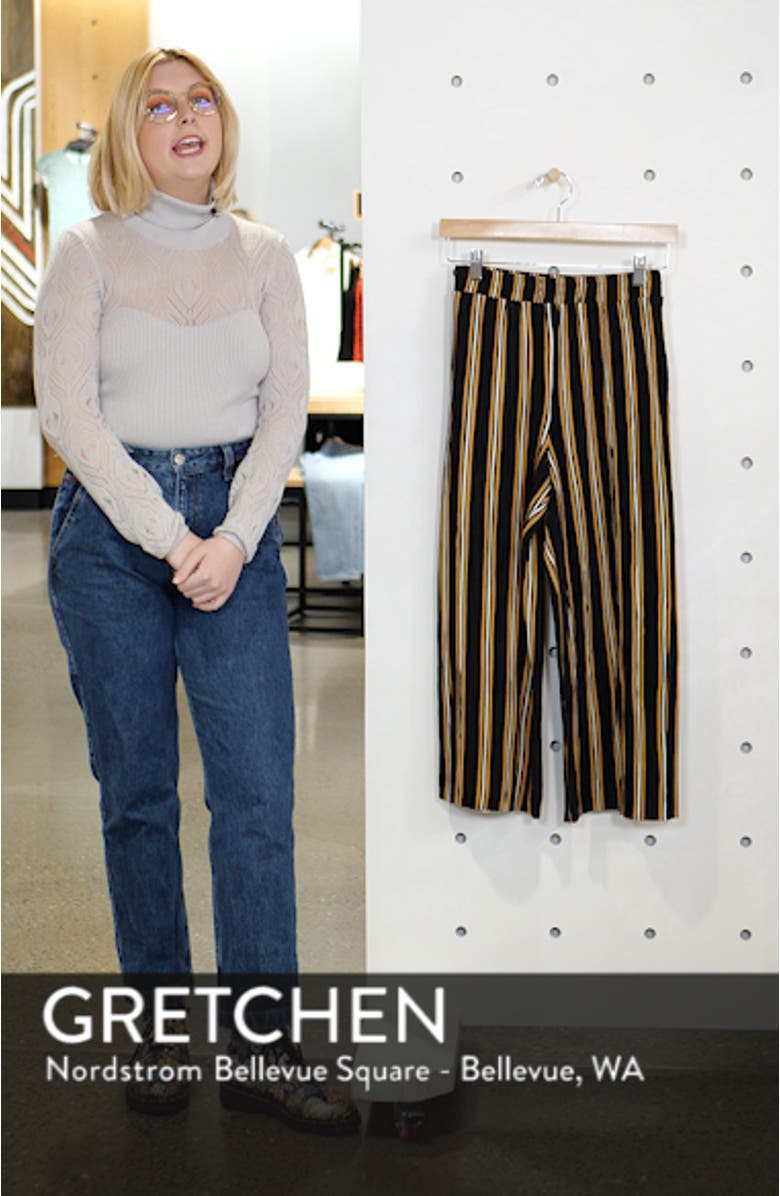 Stripe Plissé Crop Trousers, sales video thumbnail