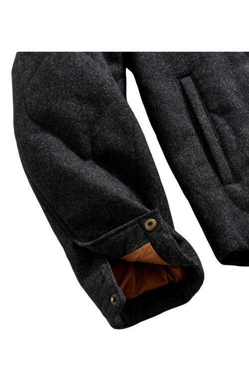 Billy Reid Onion Quilted Wool Blend Shirt Jacket In Black