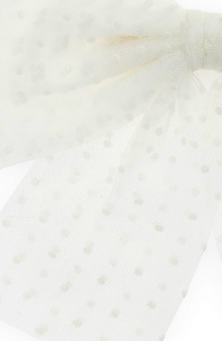 Lele Sadoughi Swiss Dot Sheer Bow Barrette, Alternate, color,