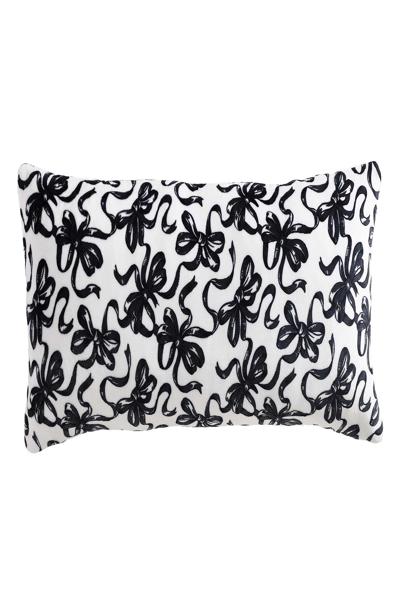 Betsey Johnson Ballet Bows Plush Decorative Throw Pillow