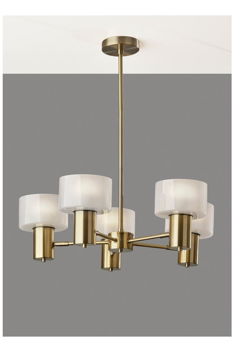 Rhodes Chandelier, Alternate, color, ANTIQUE BRASS