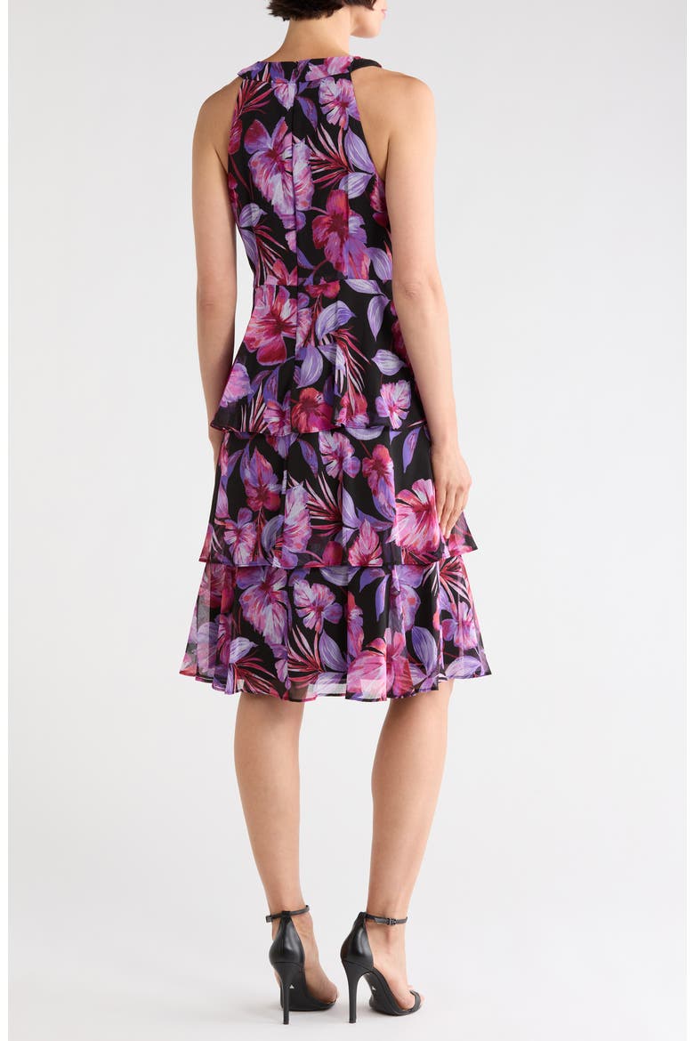 Tiered Yoryu Sleeveless Dress, Alternate, color, MAGENTA