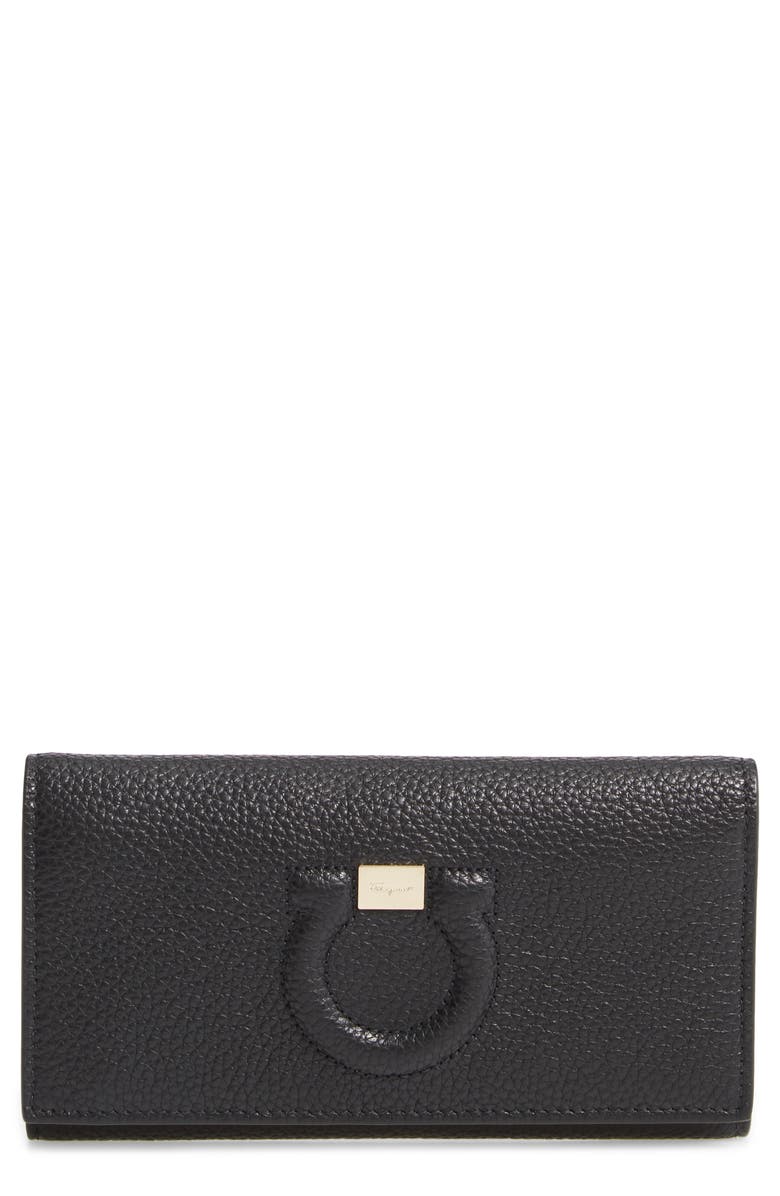 FERRAGAMO Salvatore Ferragamo City Grainy Leather Wallet on a Chain, Main, color,