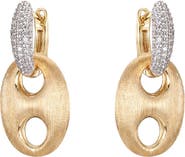 BY ADINA EDEN Chunky Pave Mariner Drop Huggie Earring