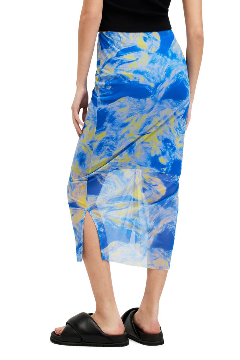 Nora Inspiral Midi Skirt, Alternate, color, ELECTRIC BLUE