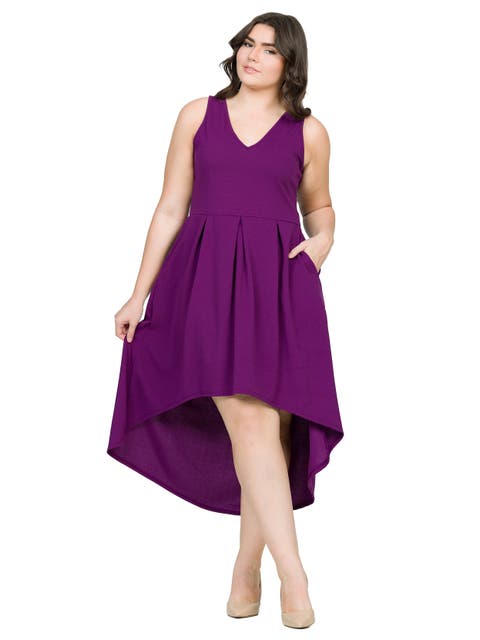 High Low Party Dress with Pockets