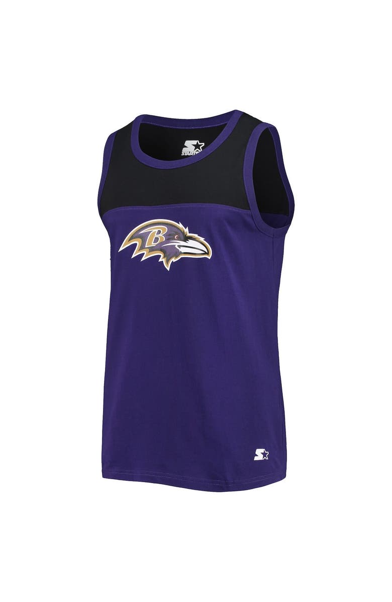 STARTER Men's Starter Purple/Black Baltimore Ravens Team Touchdown Fashion Tank Top, Alternate, color, 