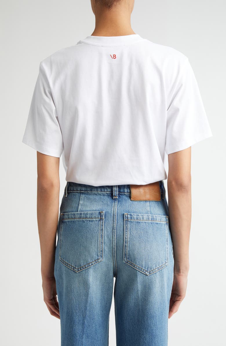 Victoria Beckham Fashion Stole My Smile Organic Cotton Graphic T-Shirt, Alternate, color,