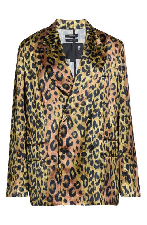 Ragged Oversize Leopard Print Jacket