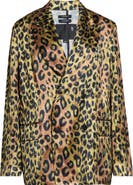R13 Ragged Oversize Leopard Print Jacket