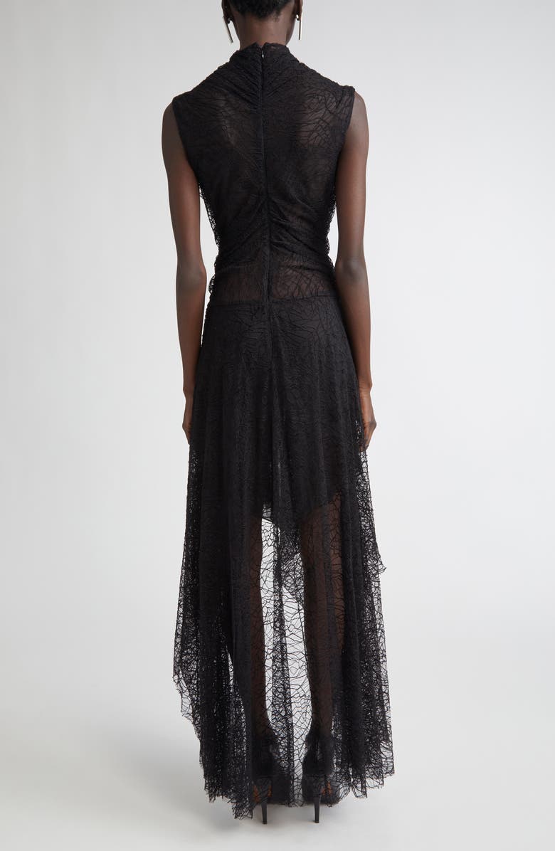 McQueen Cobweb Lace Gown, Alternate, color, Black