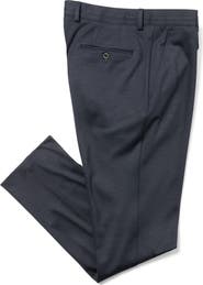 Samuelsohn Solid Wool Drawstring Pants