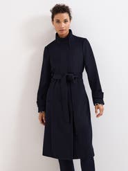 Phase Eight Belted Funnel Collar Coat