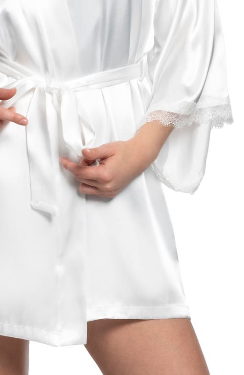 In Bloom By Jonquil Bride Satin Robe In Ivory