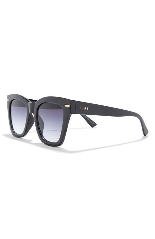 Aire Intergalactic 50mm Square Sunglasses In Black