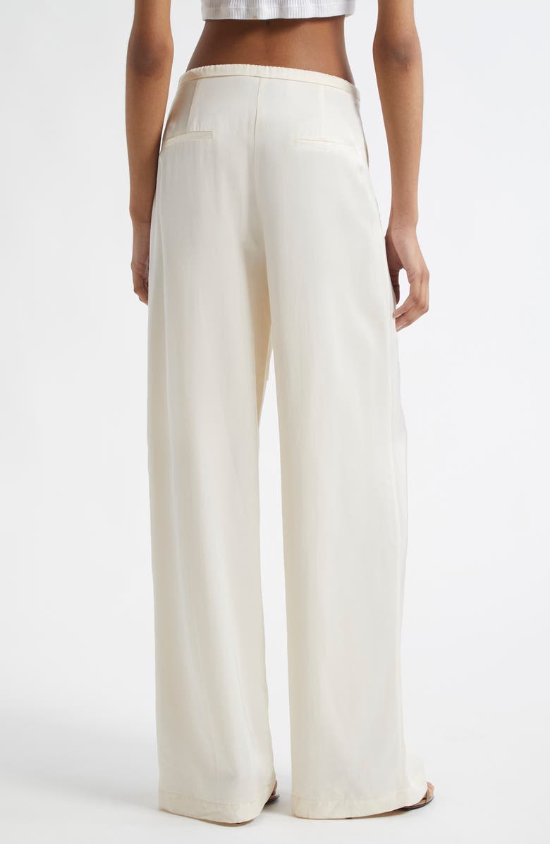 Róhe Relaxed Satin Drawstring Pants, Alternate, color, Pearl