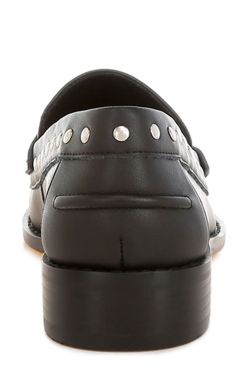 Rag & Co Oglavia Stud Penny Loafer In Black