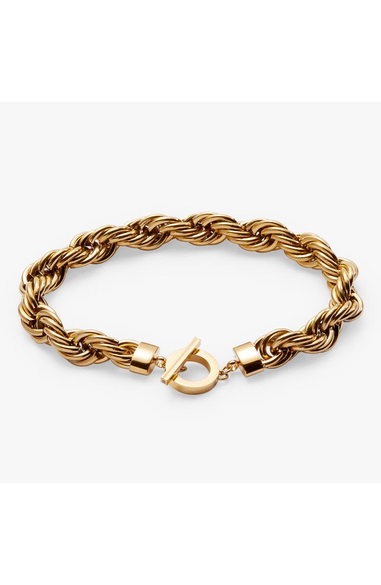 Alex and Ani Large Rope Chain Toggle Bracelet, Main, color, Gold
