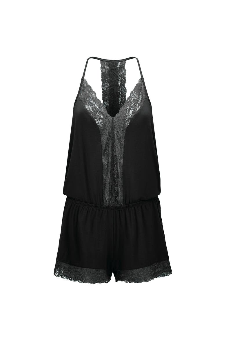 Adore Me Mariska Lounge Romper, Alternate, color, Black
