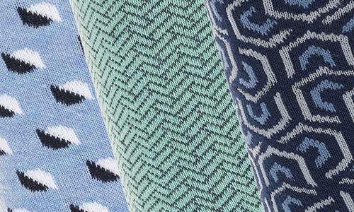 Original Penguin Assorted 3-pack Crew Socks In Blue
