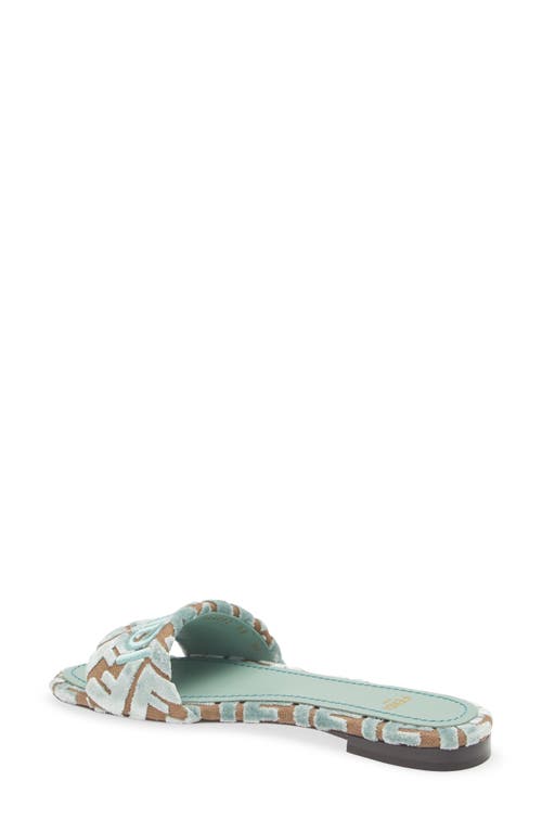 Fendi Sunshine Logo Embroidered Slide Sandal In Multi