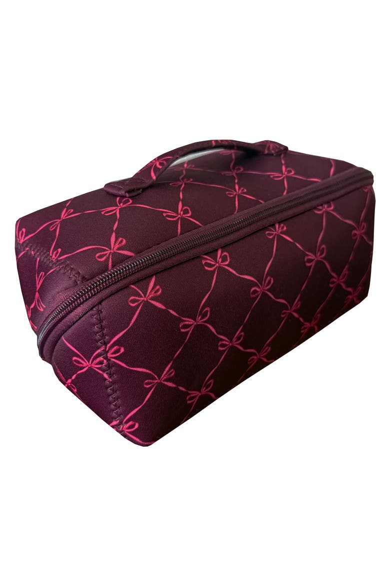 Khatie Large Cosmetic Case, Alternate, color, BURGUNDY
