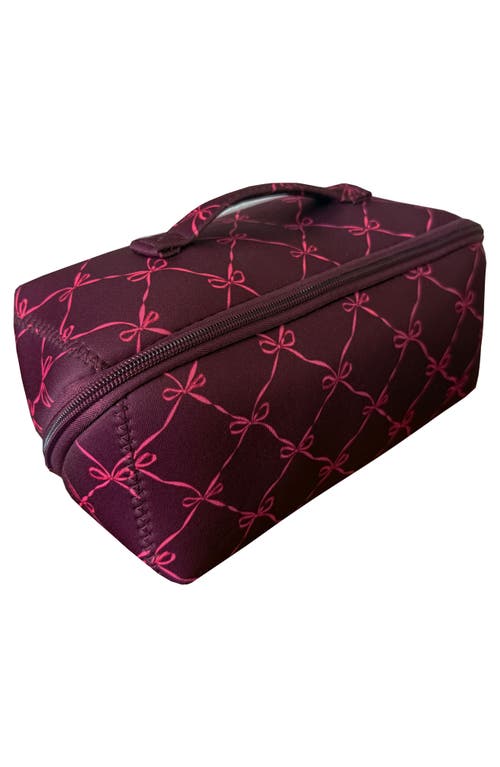 Mytagalongs Khatie Large Cosmetic Case In Burgundy