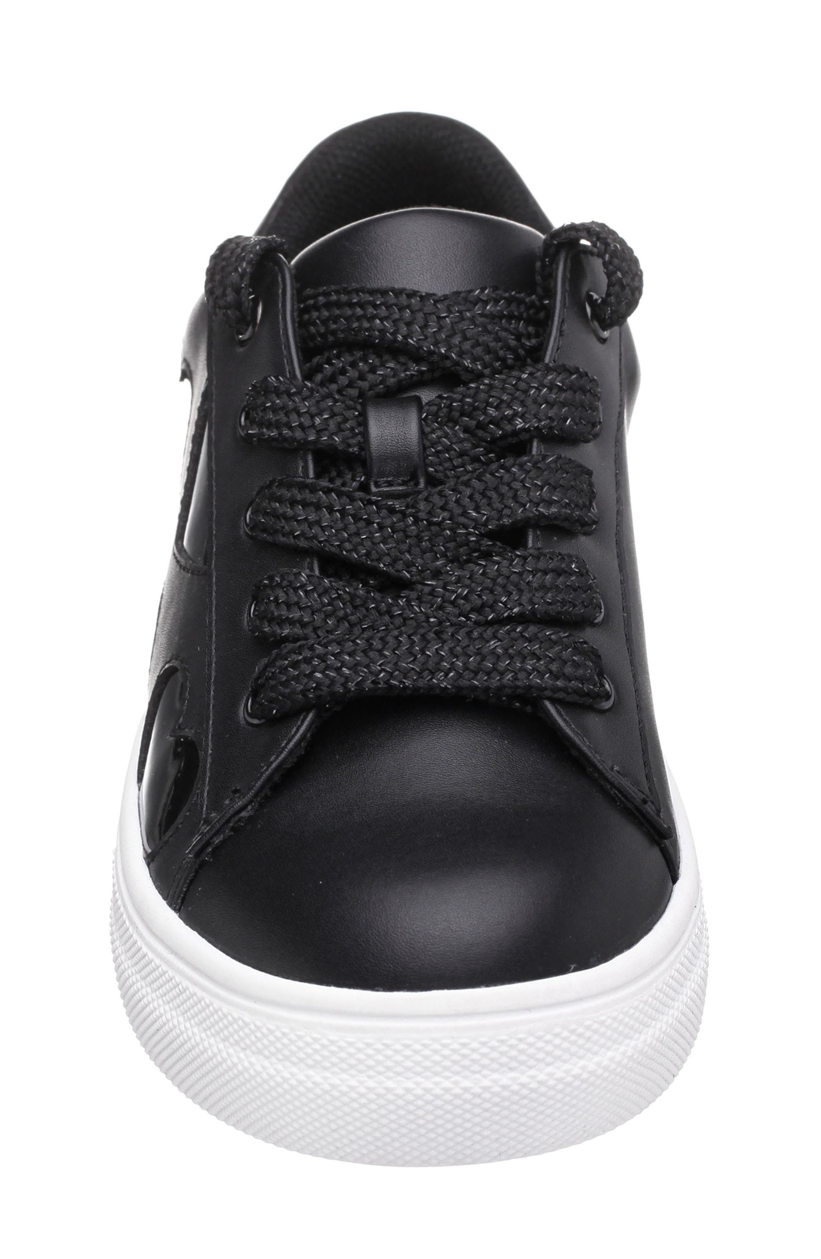 Nina Kids' Esti Sneaker, Alternate, color, Black Smooth/ Glitter