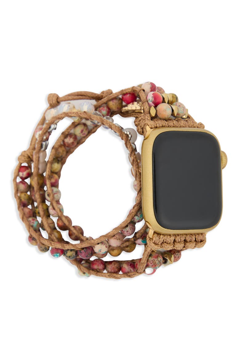 Bohemian Mixed Stone Apple Watch® Watchband, Alternate, color, PINK