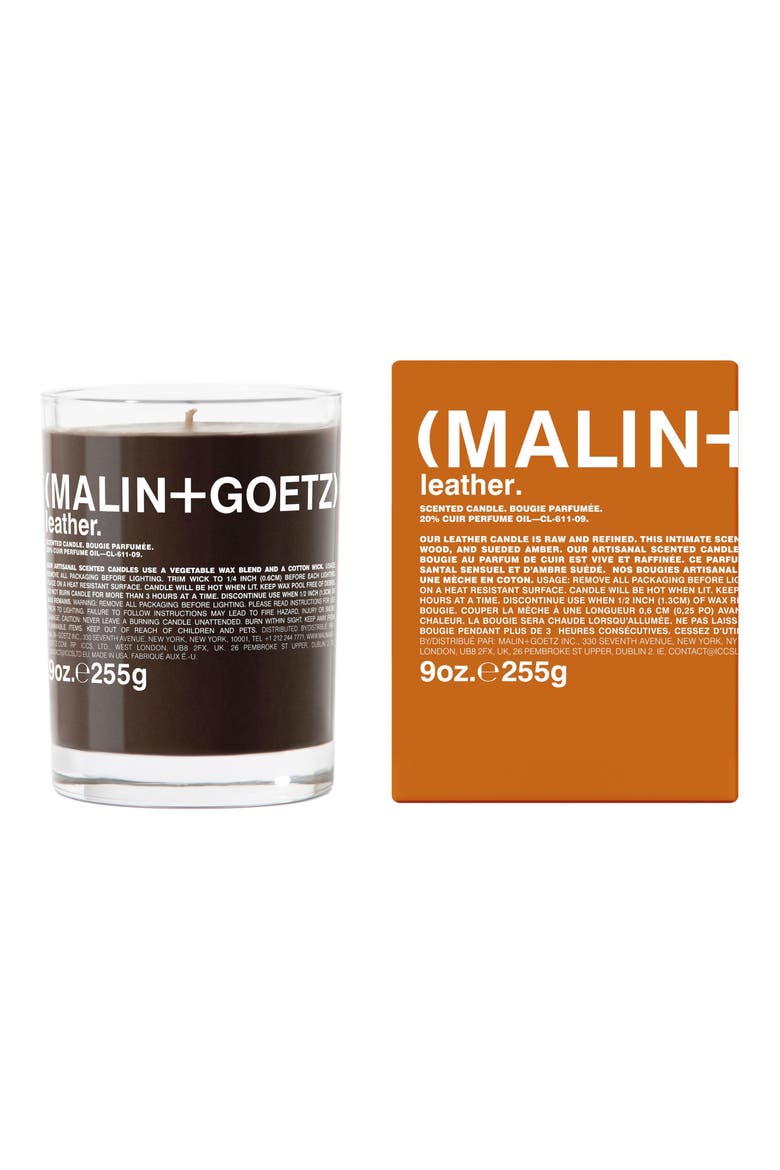 Leather Scented Candle, Main, color, LEATHER