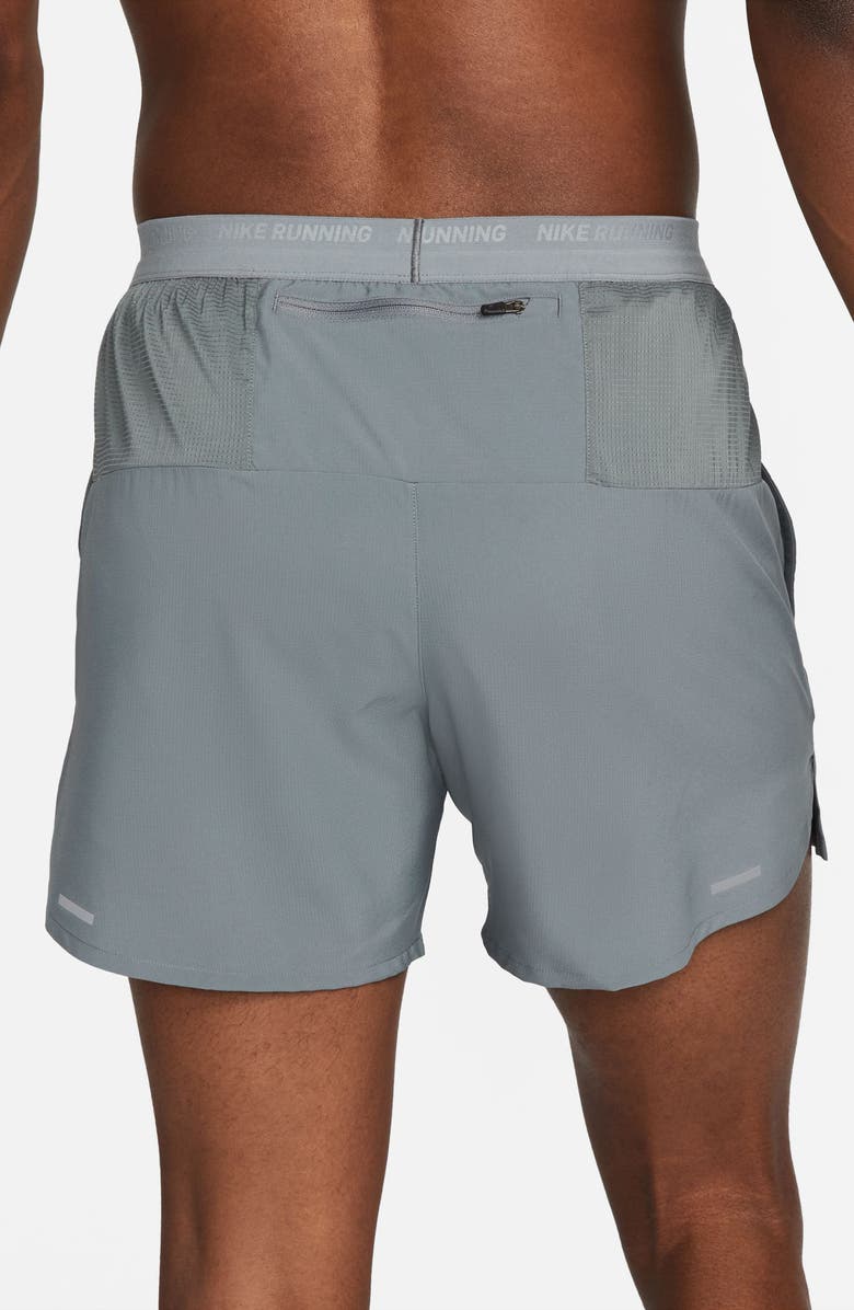 Nike Dri-FIT Stride 5-Inch Running Shorts, Alternate, color, Grey/ Black/ Reflective Silver