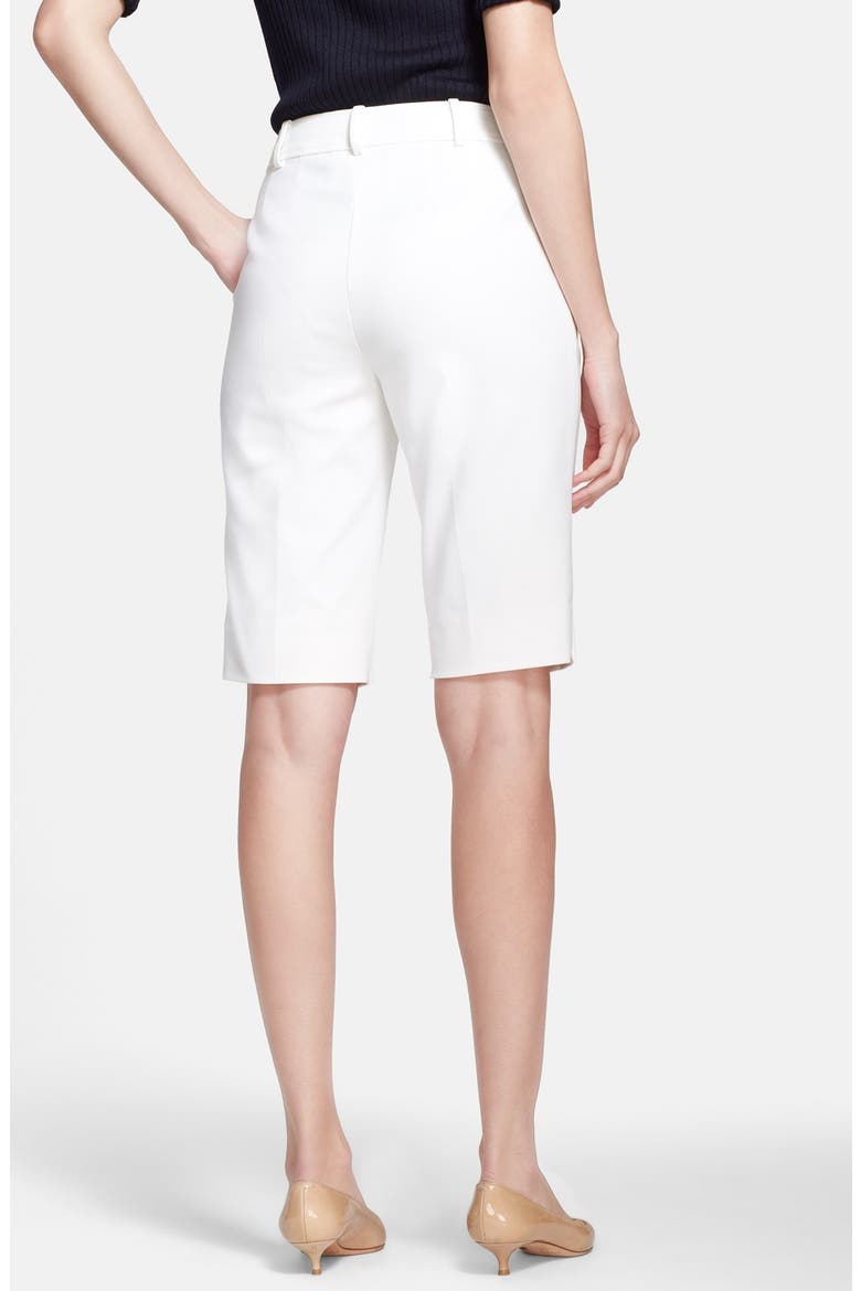 'Emma' Micro Ottoman Bermuda Shorts, Alternate, color, CREAM