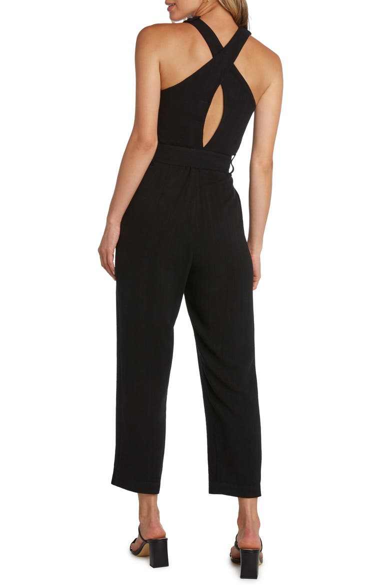 Johnson Belted Jumpsuit, Alternate, color, BLACK