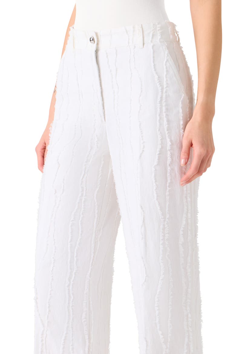 Chiara Cotton Fil Coupé Crop Wide Leg Jeans, Alternate, color, CREAM