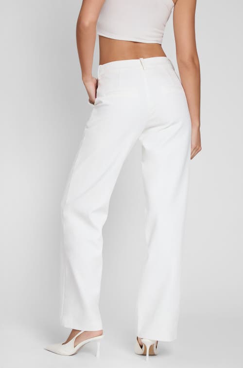 Leau Classic Column Straight Trousers In White