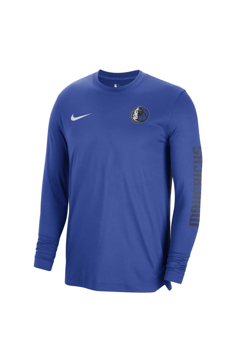 Nike Unisex Nike Blue Dallas Mavericks 2023/24 Authentic Pregame Long Sleeve Shooting Shirt, Alternate, color, 