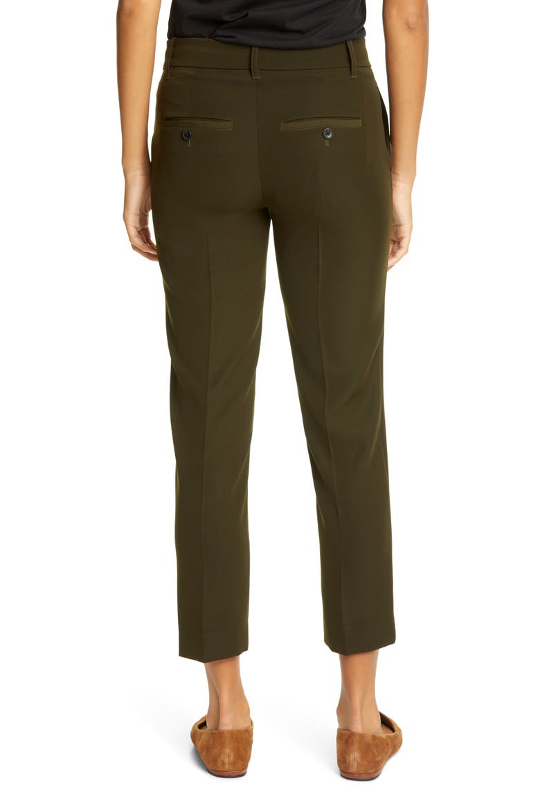 Soft Tailored Crop Pants, Alternate, color, DARK OLIVE