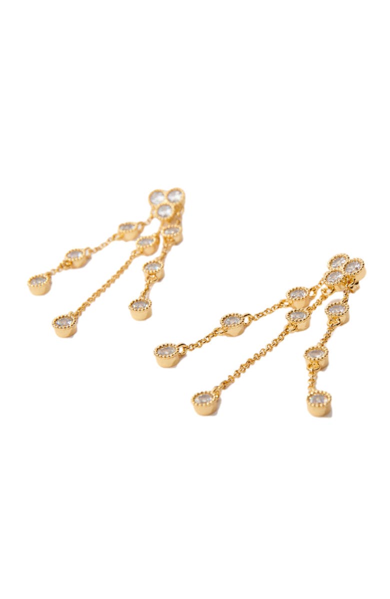 maje Gold-plated recycled brass earrings, Alternate, color, 
