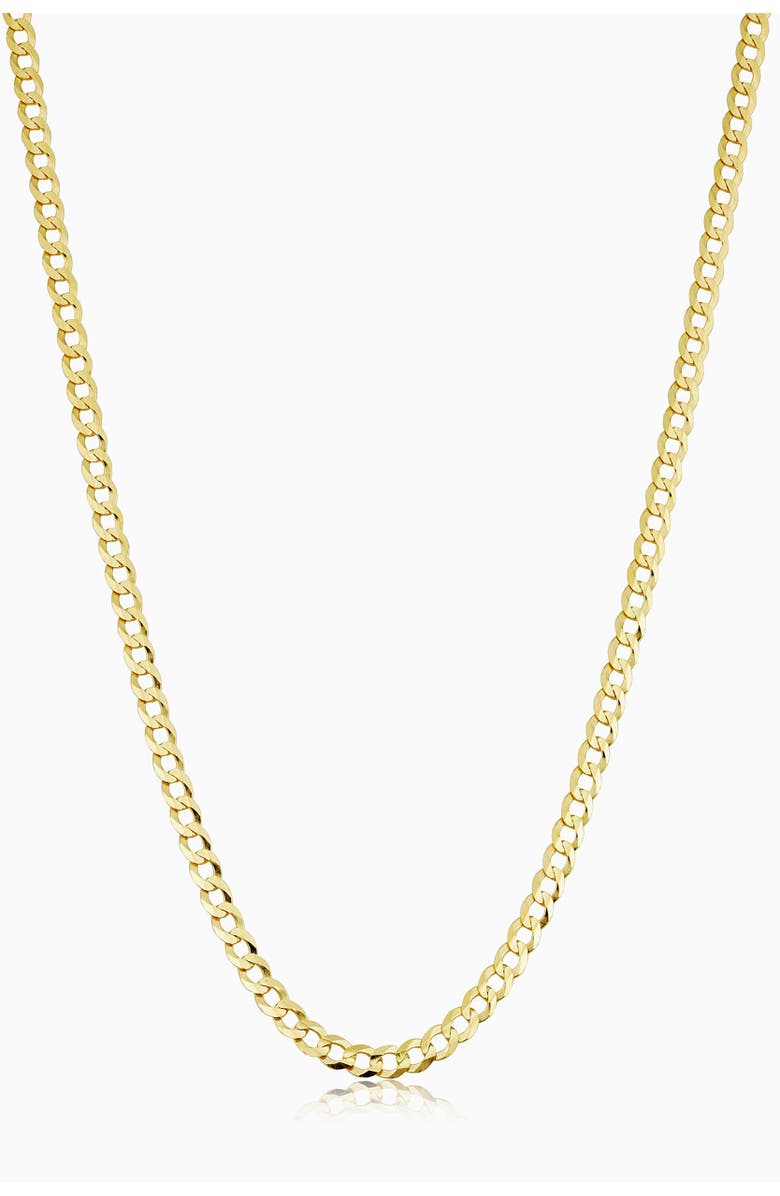 Oradina 10K Gold Carmine Curb Chain Necklace, Main, color, Yellow Gold