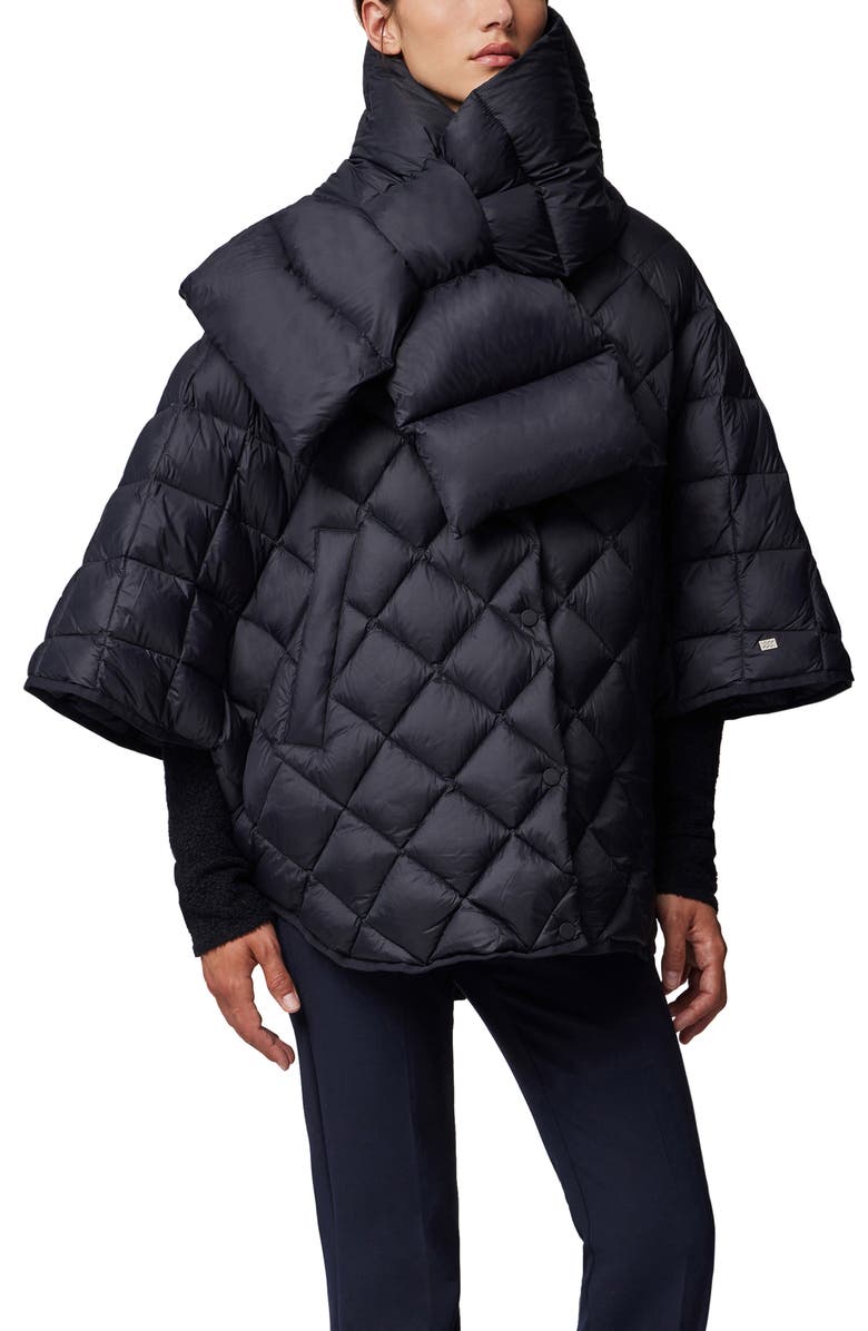 Soia & Kyo Kirsten Water Repellent Down Cape Coat with Removable Scarf, Alternate, color, 